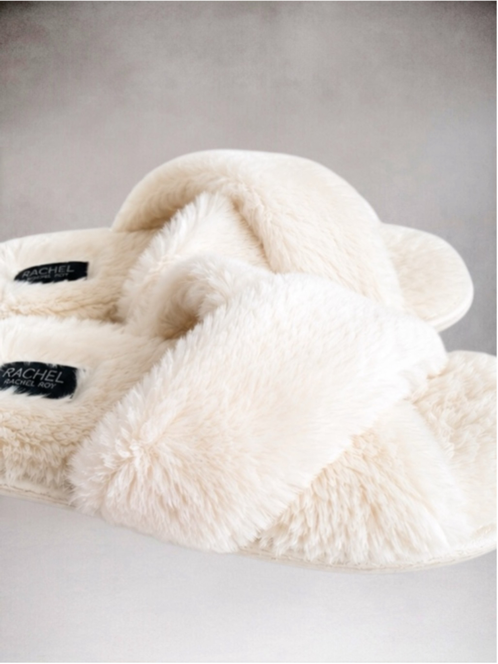 Rachel Rachel Roy Faux-Fur Crossband Slippers – Women’s Size M (7–8) - Picture 7 of 7